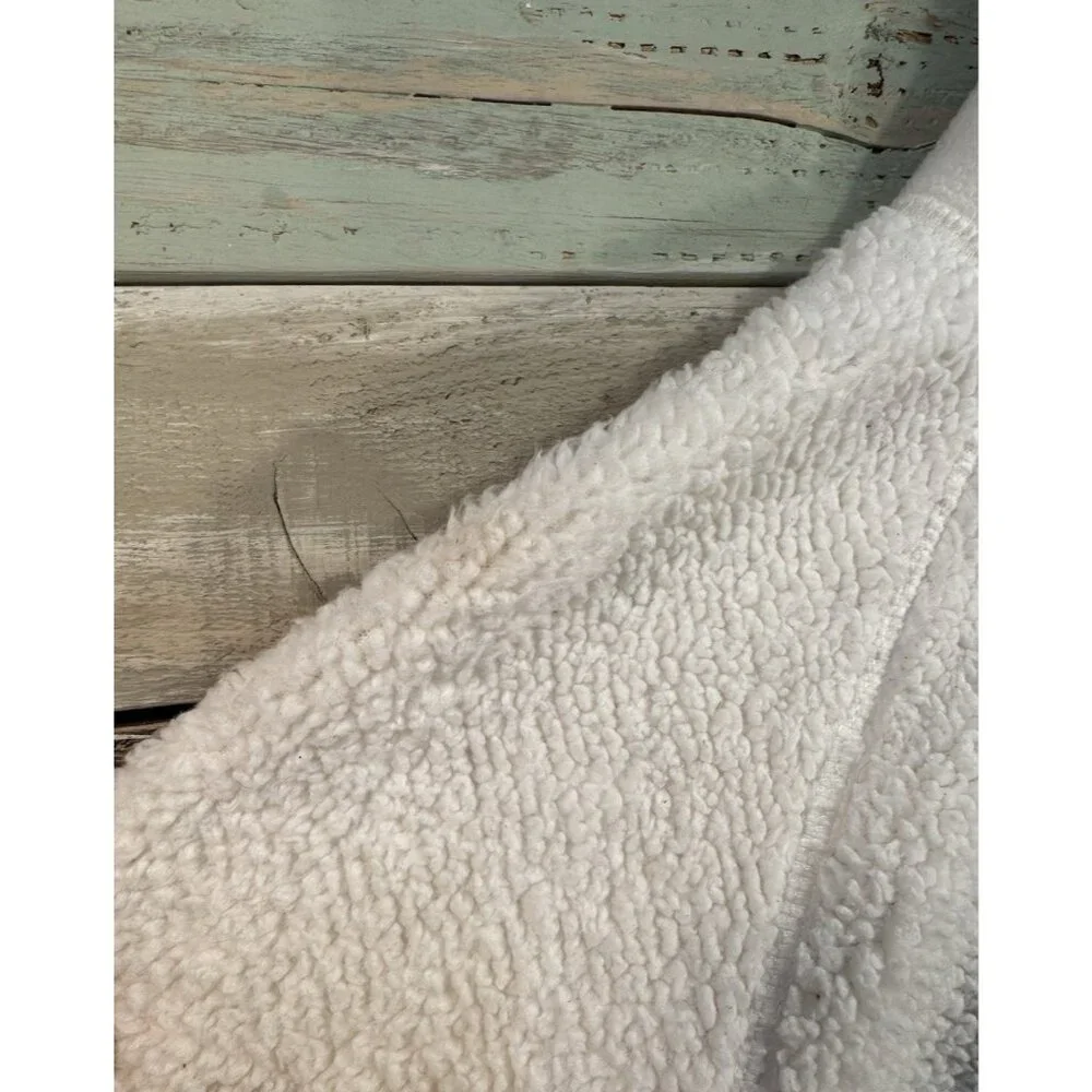 Faded-Glory Women's White Fleece Zipper Sweater Jacket Size M - Picture 14 of 14